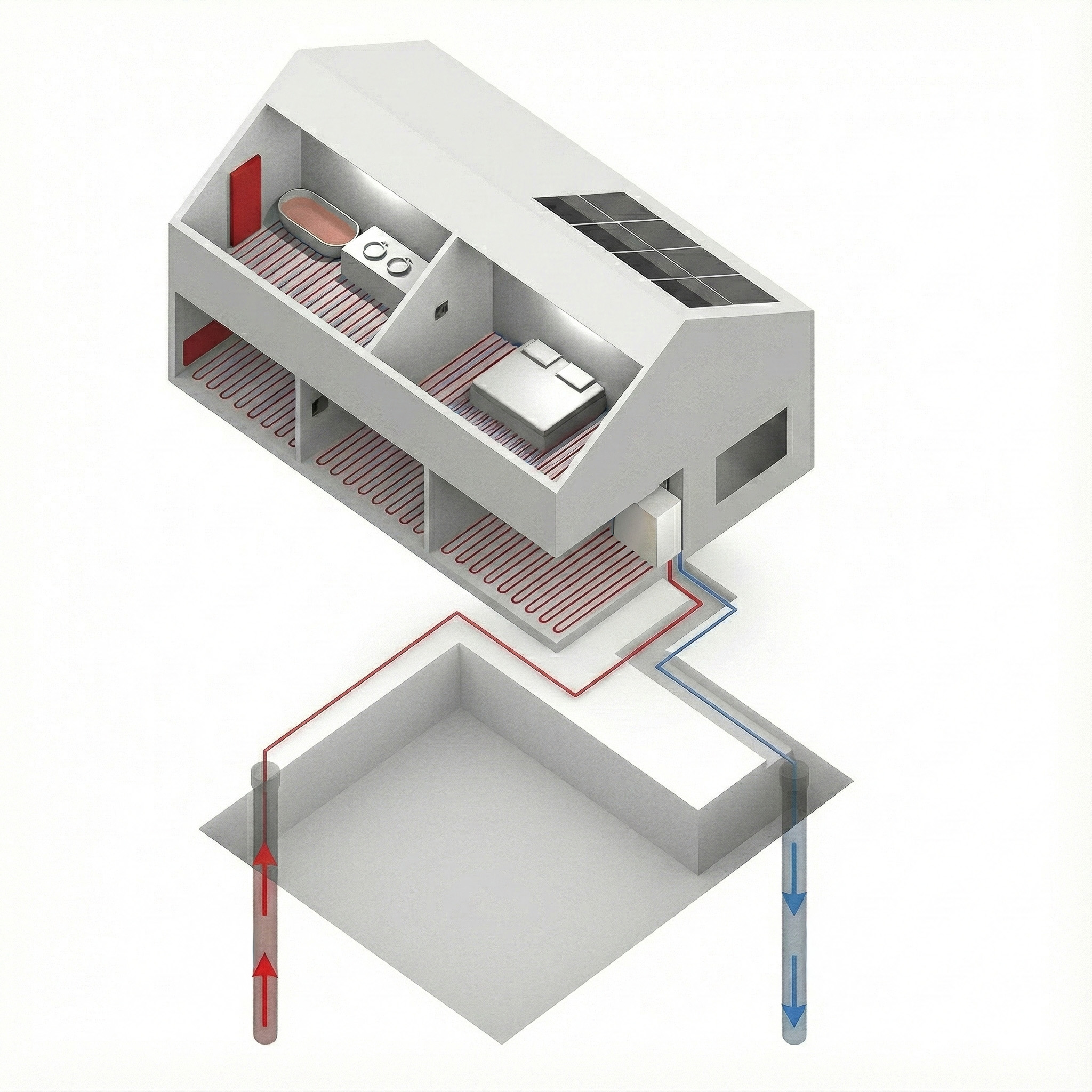 Una pompa di calore acqua-acqua richiede due pozzi